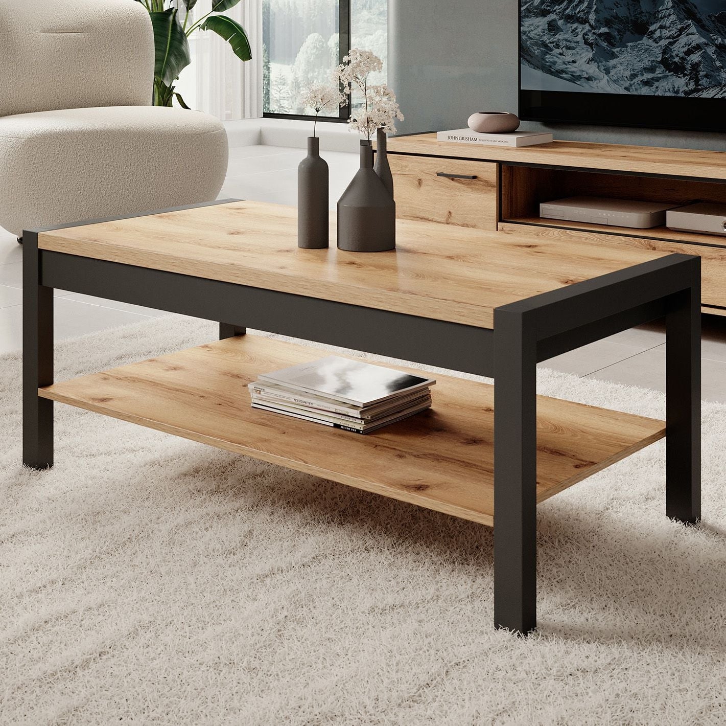Acapulco - Salontafel - Eiken/zwart