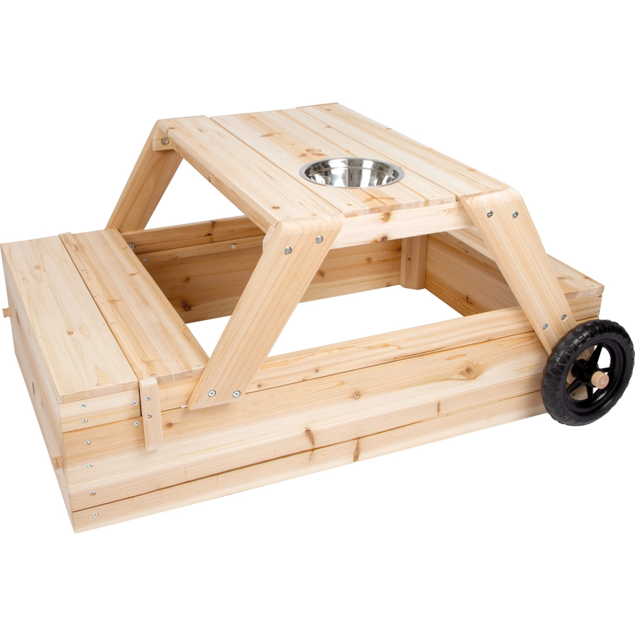 small foot® Sandkasten mit Sitzgruppe und Matschtisch