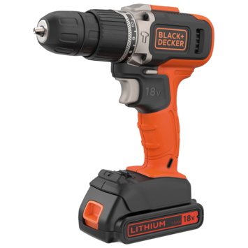 BLACK DECKER 18V klopboor incl. 1.5Ah accu lader