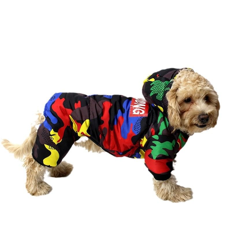 Everlupid - Camouflage Pet Overall met Letters