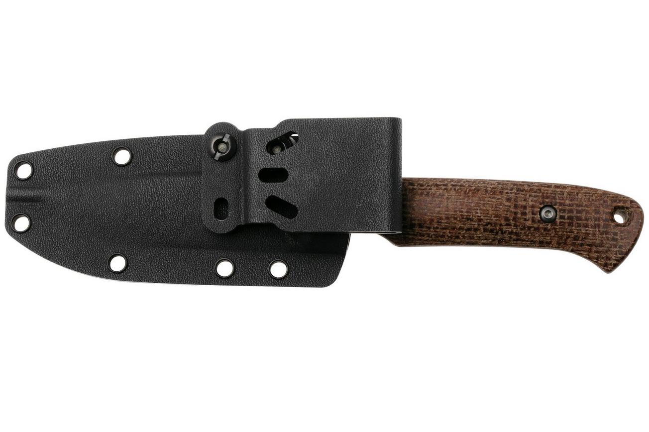 White River Knives Hunter Natural Burlap Micarta jachtmes, Owen Baker Jr. design