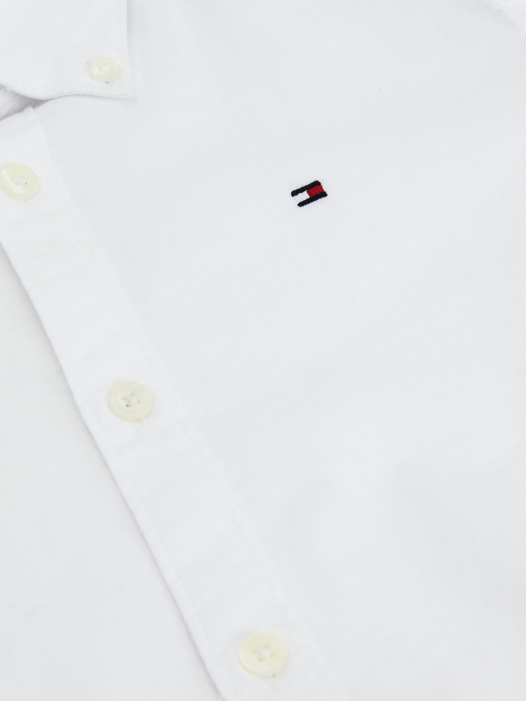Wit - Tommy Hilfiger stretch Oxford-overhemd