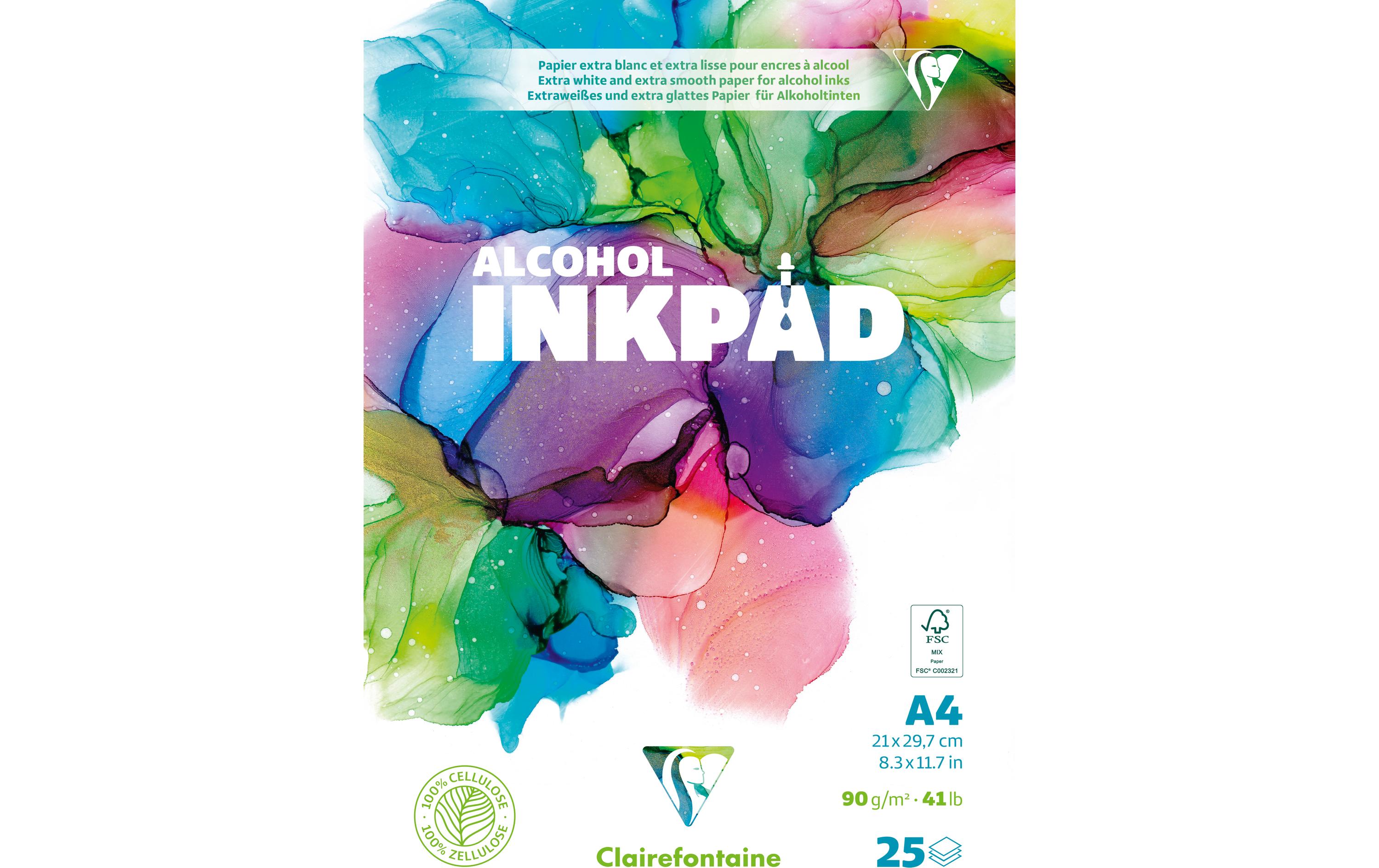 Block Alcohol Inkpad 21 x 29.7 cmAlkohol-Stempelkissenpapier mit einem Kern aus 100% Zellulose