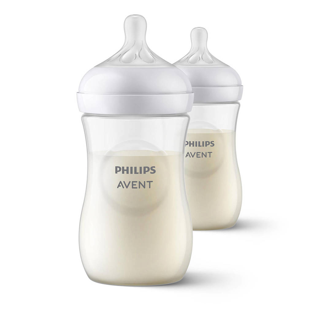 Voorkeur voor oude speenNatural Response Babyfles 2x 260 ml 1M+ Snelheid-3 speen SCY903/02