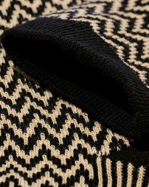 chaussettes avec zigzag en coton - 5 paires noir