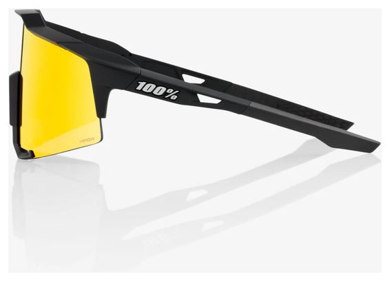 Lunettes 100% Speedcraft - Soft Tact Black - HiPER Miroir Rouge