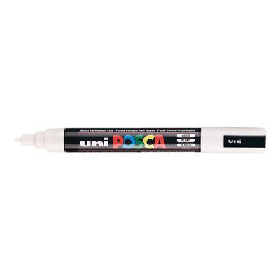 POSCA PC-5M - Pack de 4 marqueurs - noir, argent, blanc, or