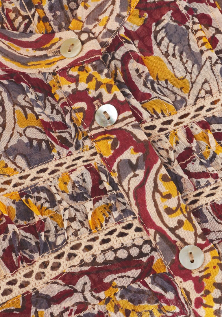AAIKO bruine aaiko blouse daimy oriental vis 520