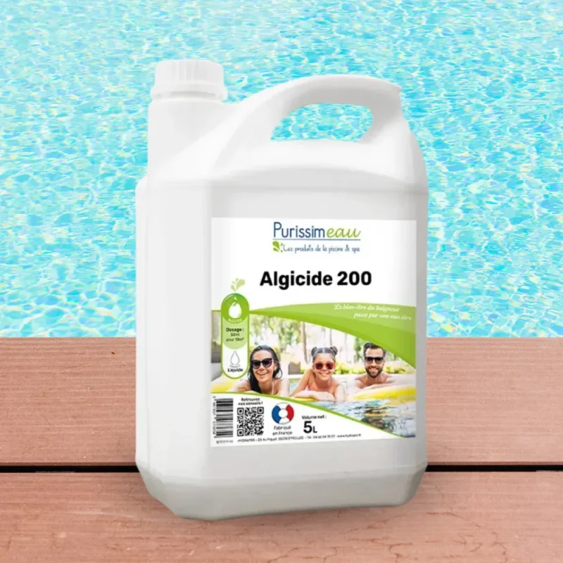 PURISSIMEAU - Produit algicide bactéricide pour piscine - 5L