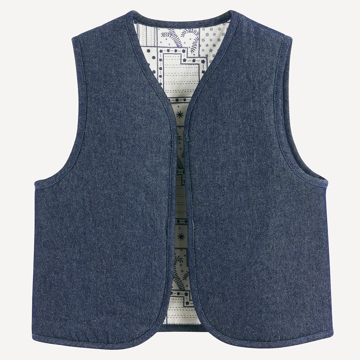 COLEÇÕES LA REDOUTE<br>Colete jeans sem mangas