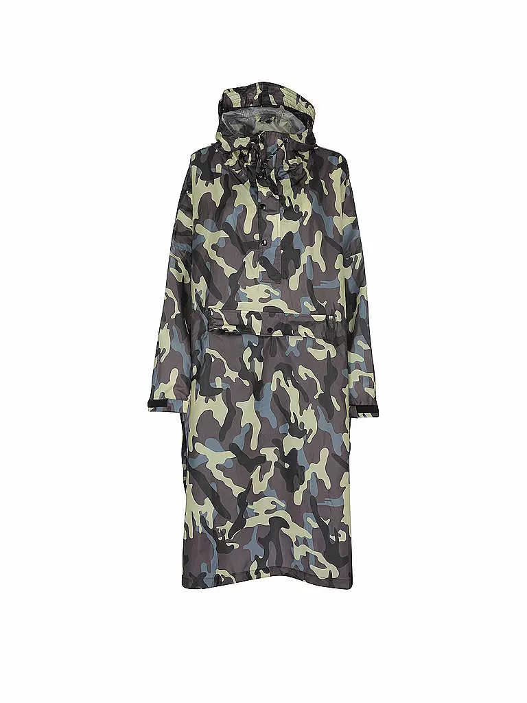 RAINKISS Regenjacke - Regenponcho Camo olive