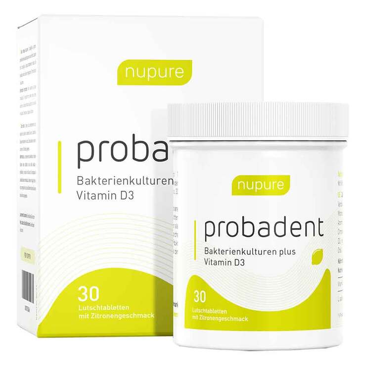 Nupure probadent lemon Mundflora Lutschtabletten, 30 St