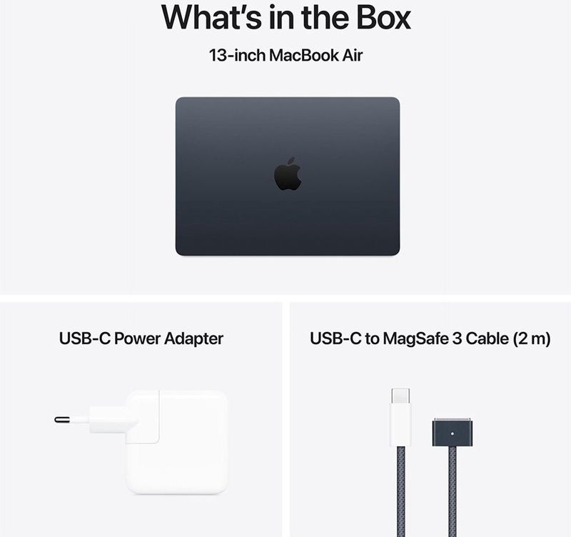 Apple - MacBook Air - Laptop - Middernacht - M4 - 24 GB - 512 GB