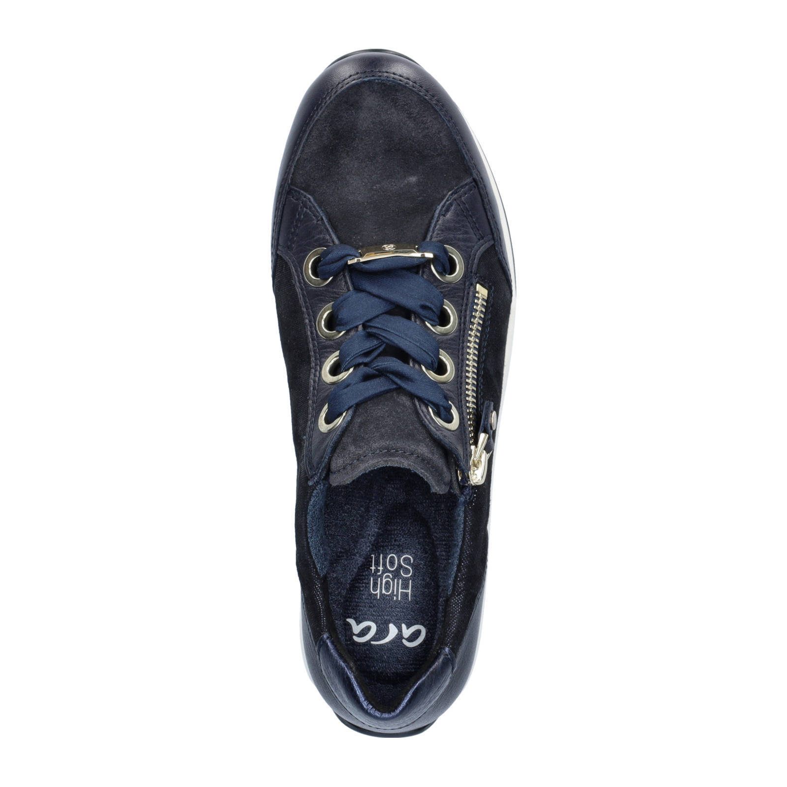 Ara Osaka  leren veterschoenen blauw