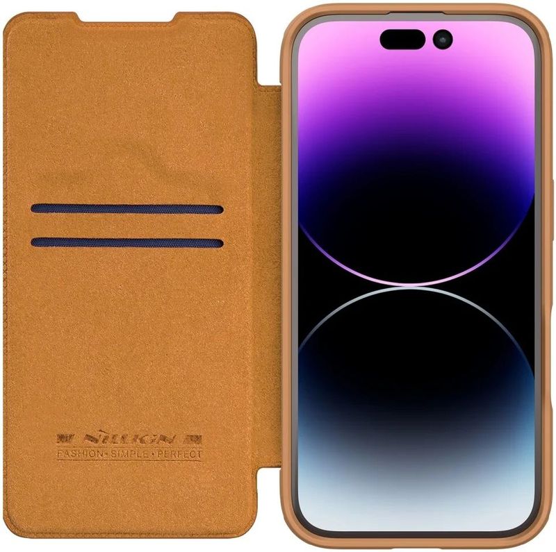 Nillkin - Qin Prop - Hoesje - Bruin - Echt Leer - Camera Cover