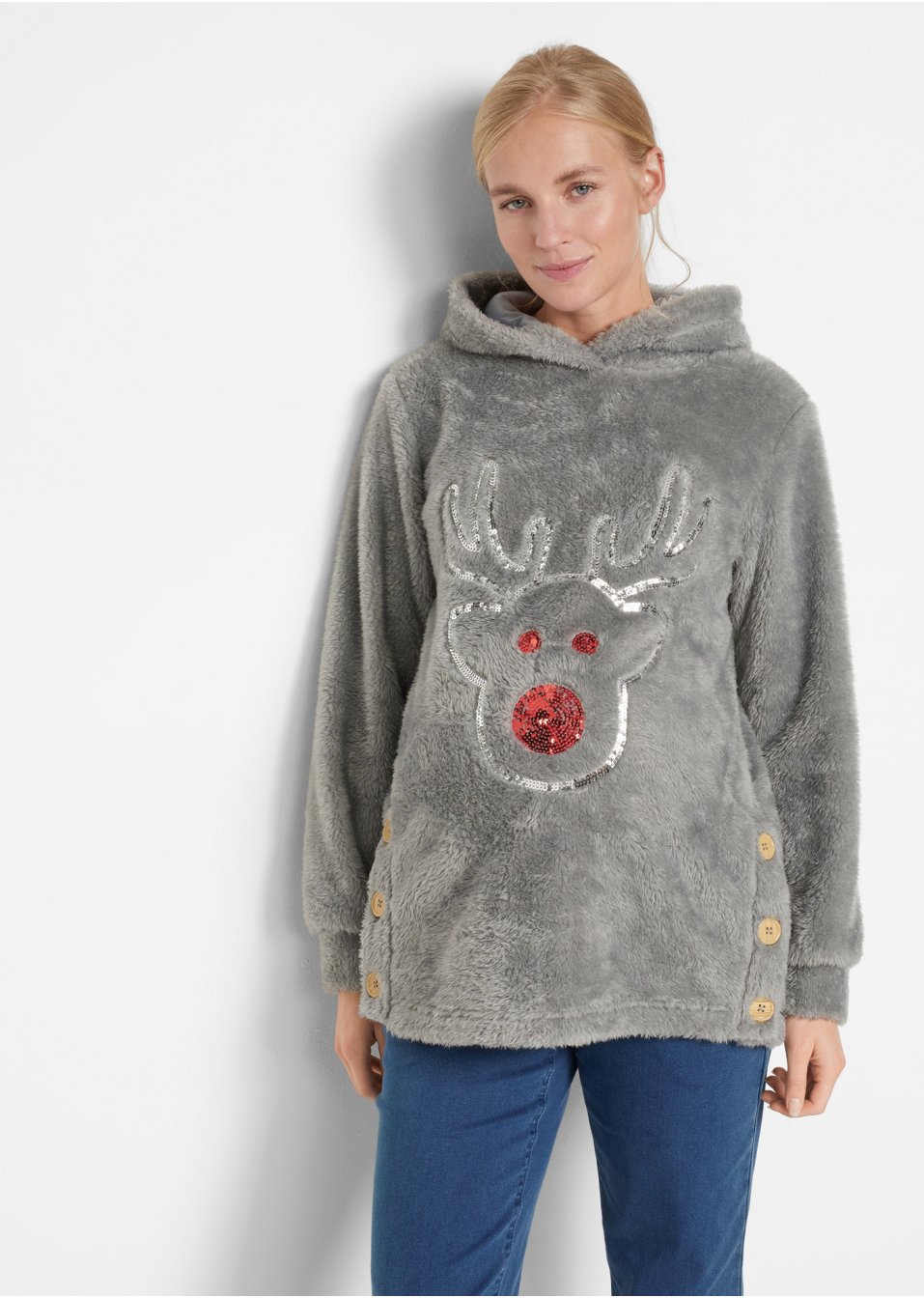 Pull polaire de grossesse de Noël
