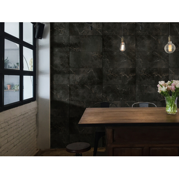 Grosfillex paneel GX Wall  PVC black marble 30x60 cm 1,98 m²