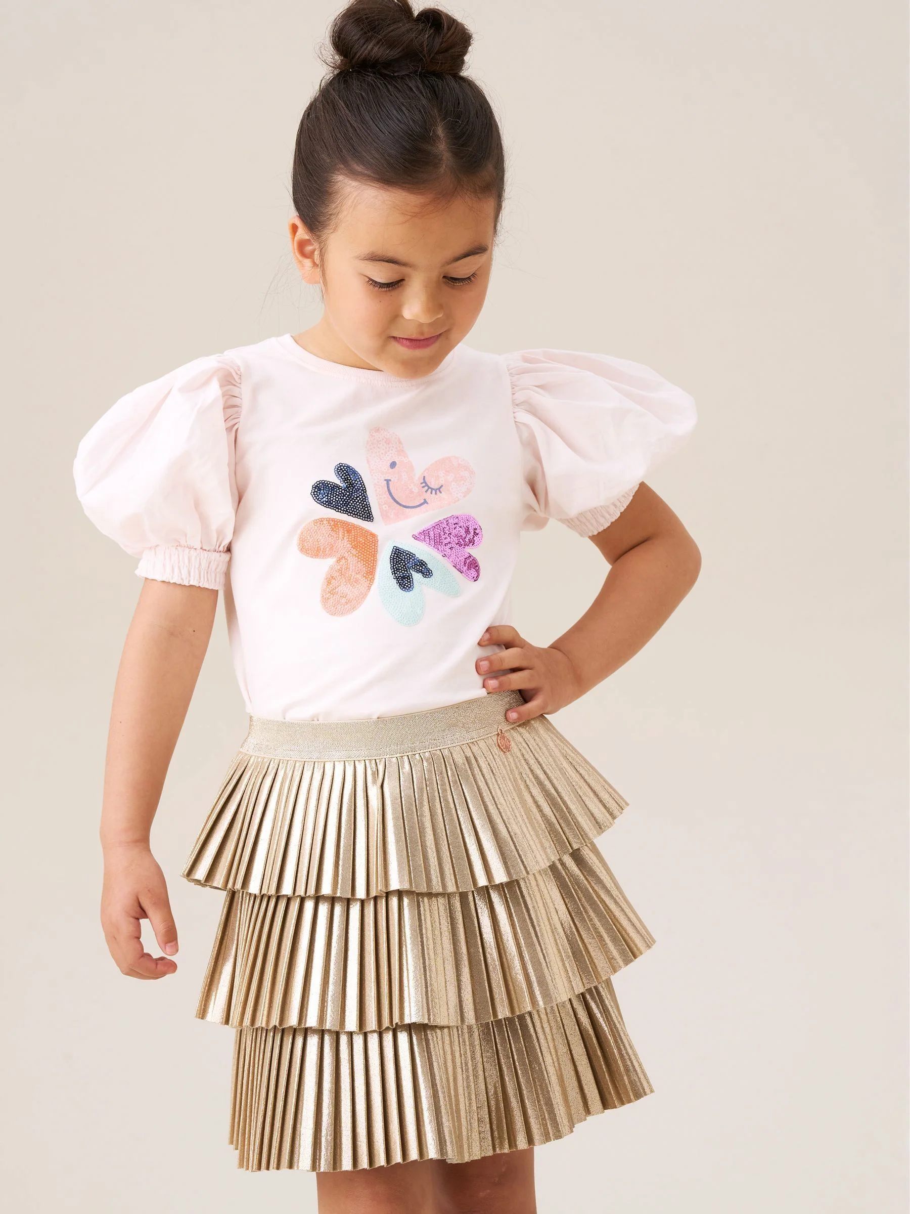 Goud - Angel & Rocket Lucile Metallic Tiered Rara Skirt