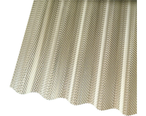 Gutta acrylaat golfplaat Sinus 76/18 honingraatstructuur brons slagvast 2000 mm x 1045 mm x 3 mm