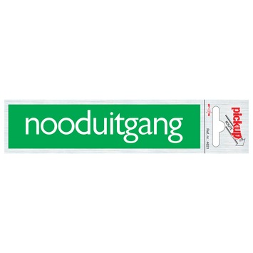 Pickup Alu deurbordje nooduitgang165x44 mm