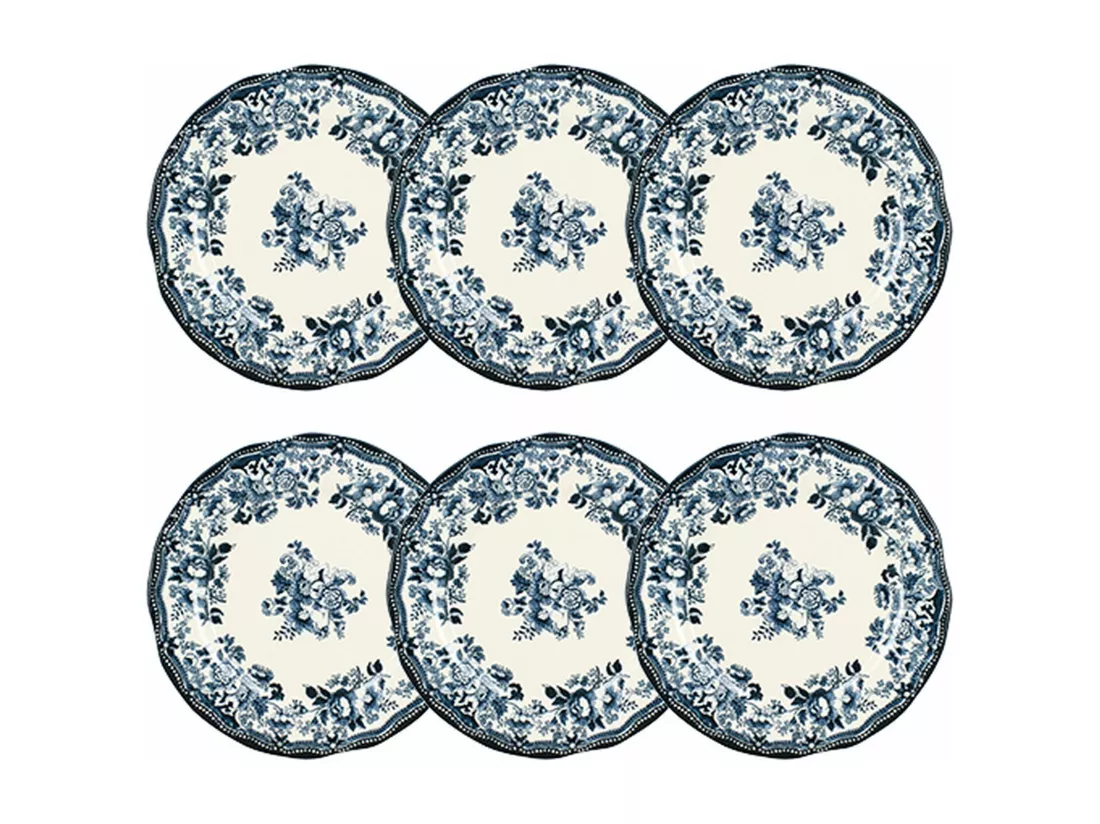 Novastyl - Lot 6 Assiettes Plates Faustine 26cm En Gres
