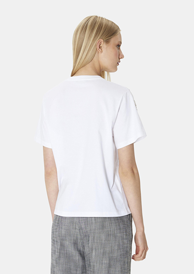 T-Shirt Taraloveblanc en jersey brodé