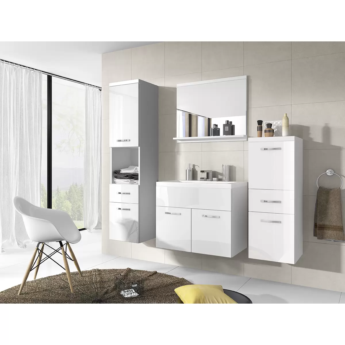 Badezimmer Alba weiss