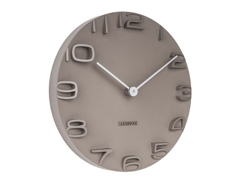 Wall Clock On The Edge KA5311GY Warm grey