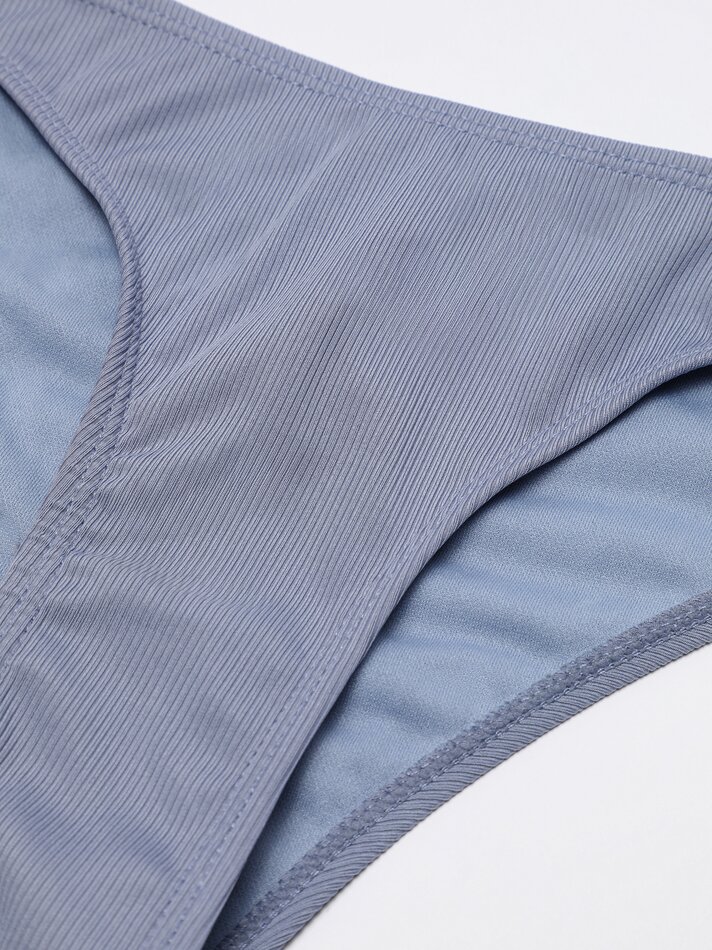 Cueca canelada - Azul acinzentado