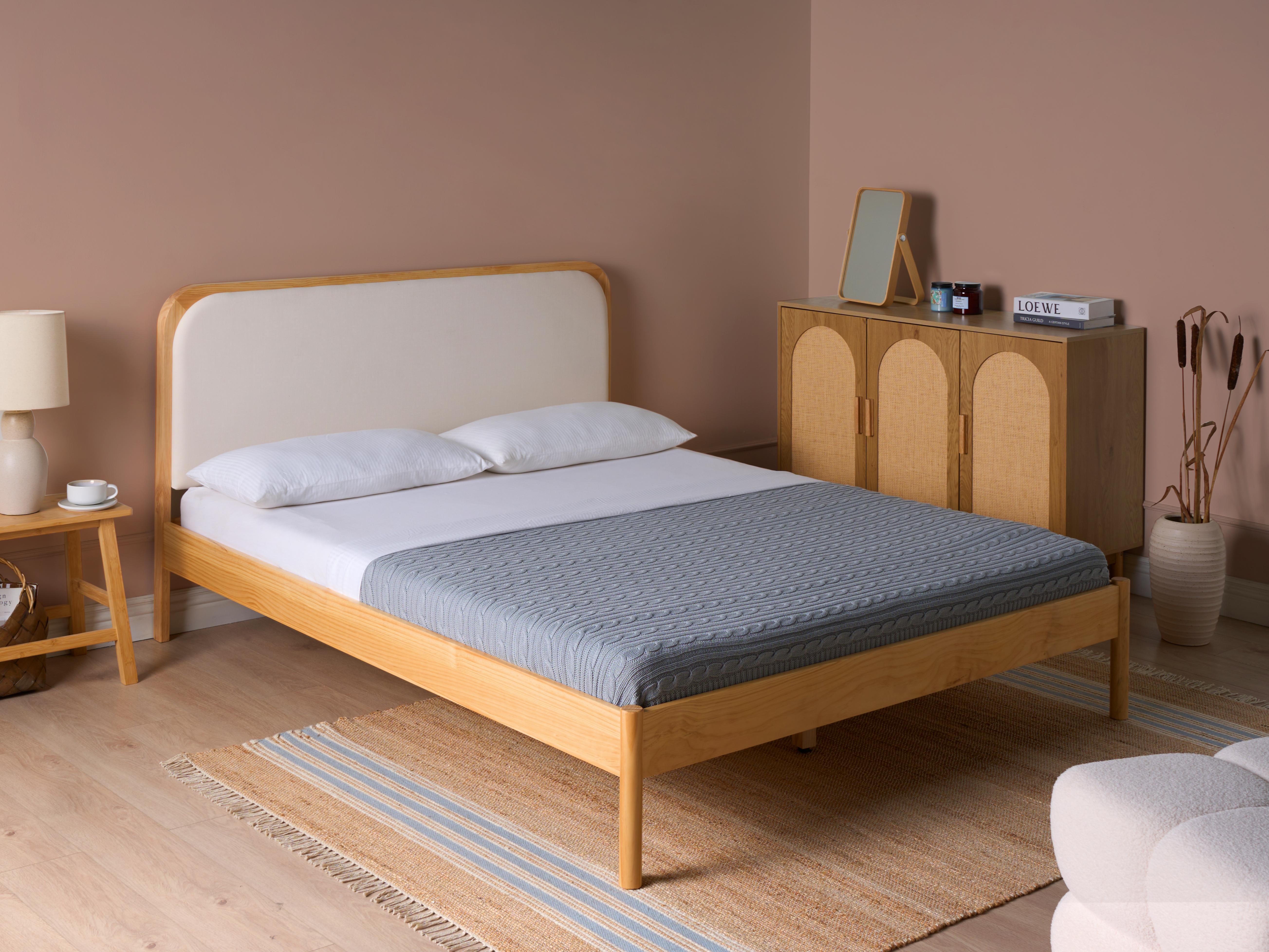 Bed Dennenhout DOSCHES 160 x 200 cm Lichtbruin