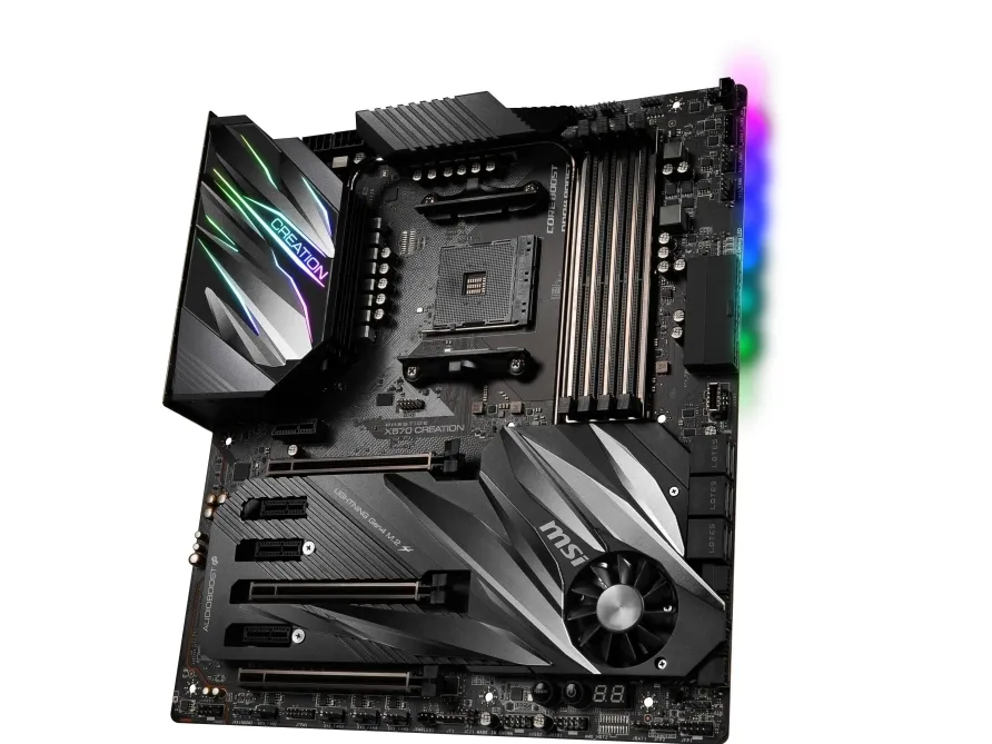 [OUTLET] - MSI PRESTIGE X570 CREATION - Bundkort - udvidet ATX - Socket AM4 - AMD X570 Chipset - USB-C Gen2, USB 3.2 Gen 1, USB 3.2 Gen 2 - Bluetooth, 10 Gigabit LAN, Gigabit LAN, Wi-Fi - HD Audio (8-kanaler)