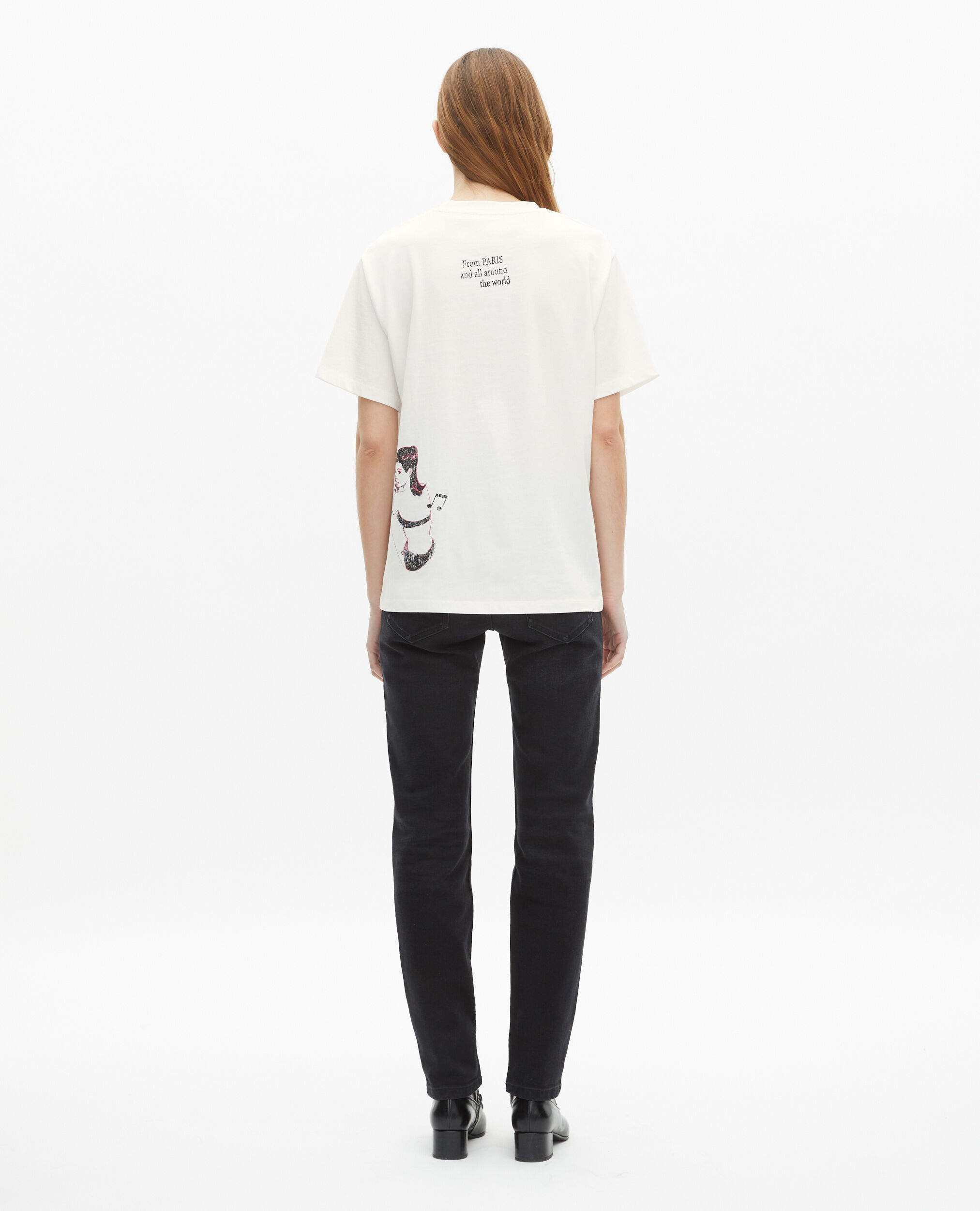 T-shirt avec sérigraphie blanc