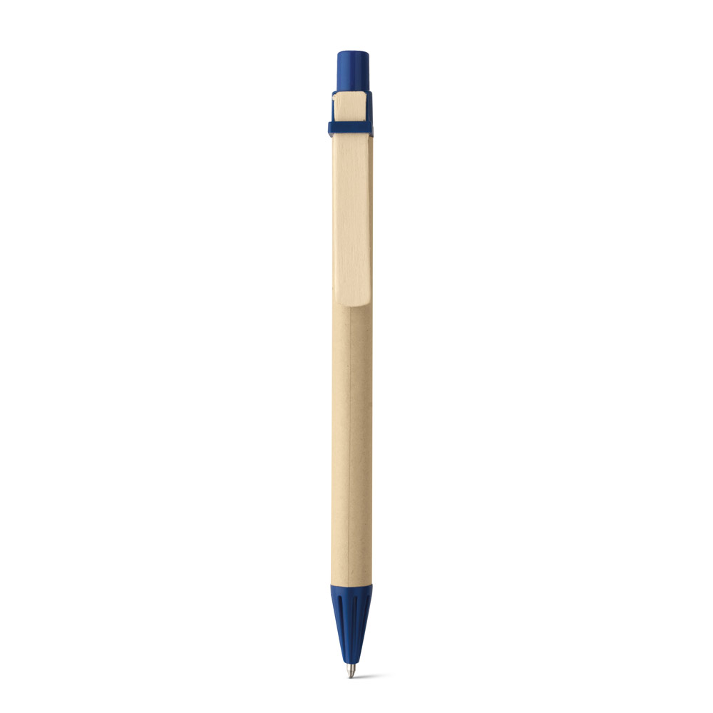 hi!dea 91292 - Stylo à bille en papier kraft et clip en bois