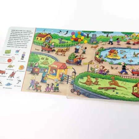 Carlsen Verlag Hör mal (Soundbuch): Wimmelbuch: Im Zoo