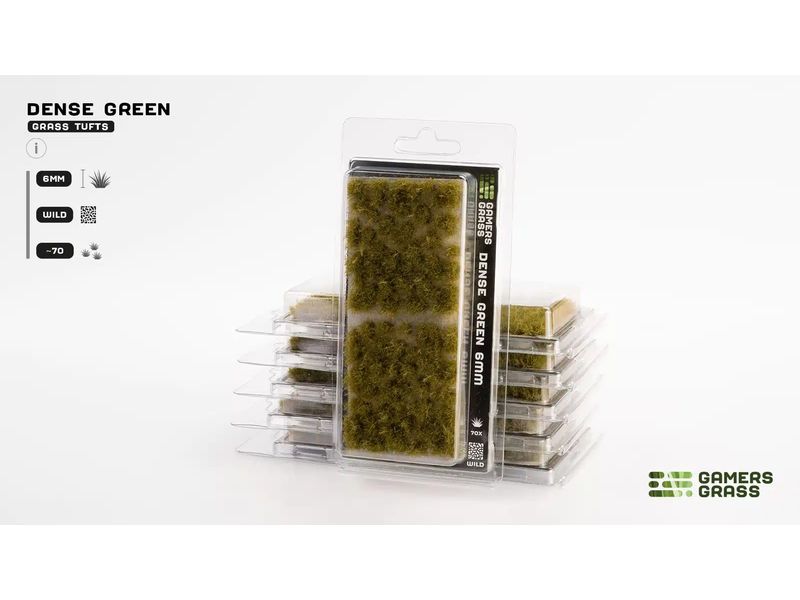 GamersGrass Tufts Wild Dense Green 6 mm Hochwertige Tufts für den Gelände- und Miniaturenbau