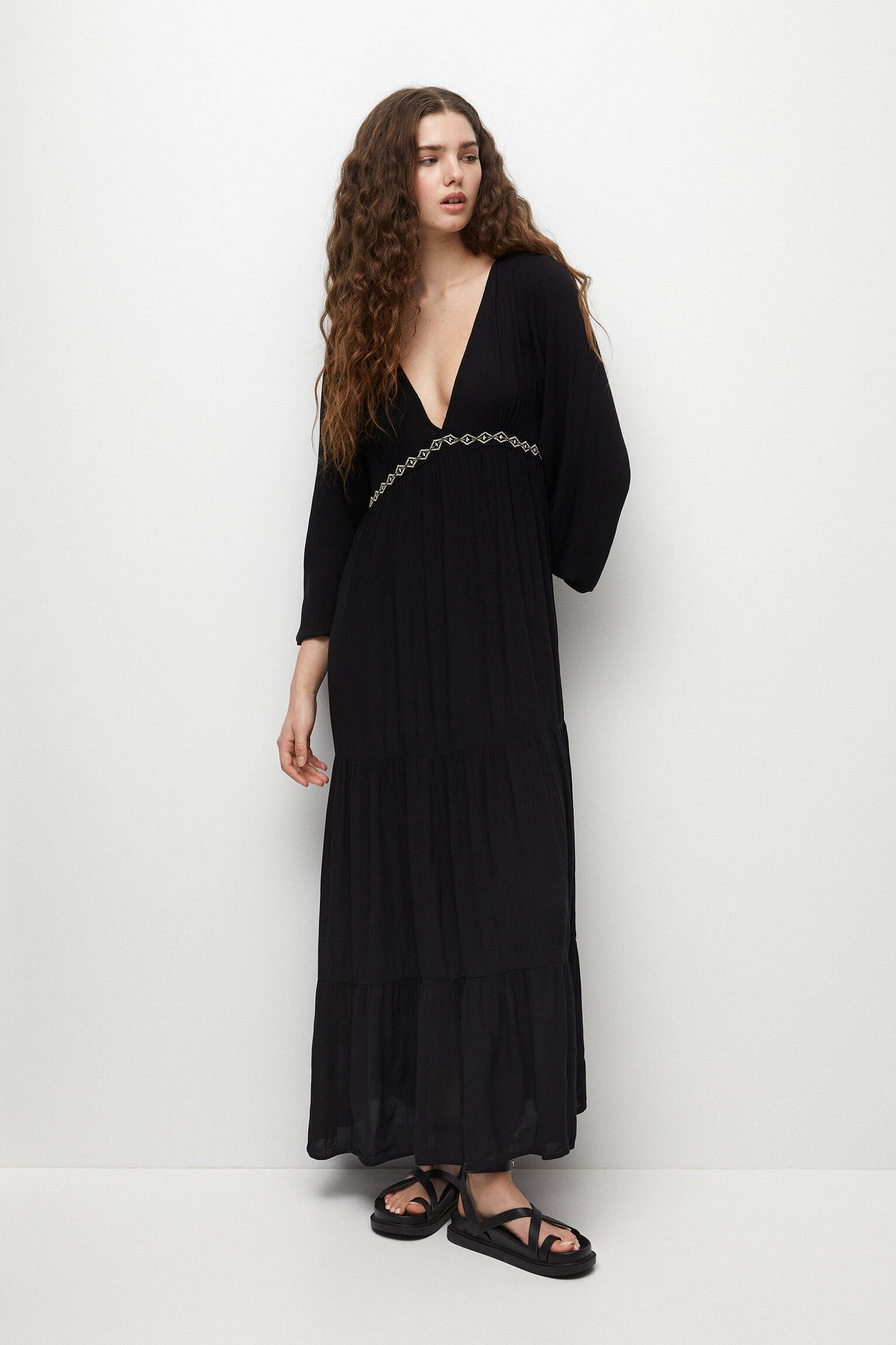 VESTIDO LONGO PRETO - PRETO