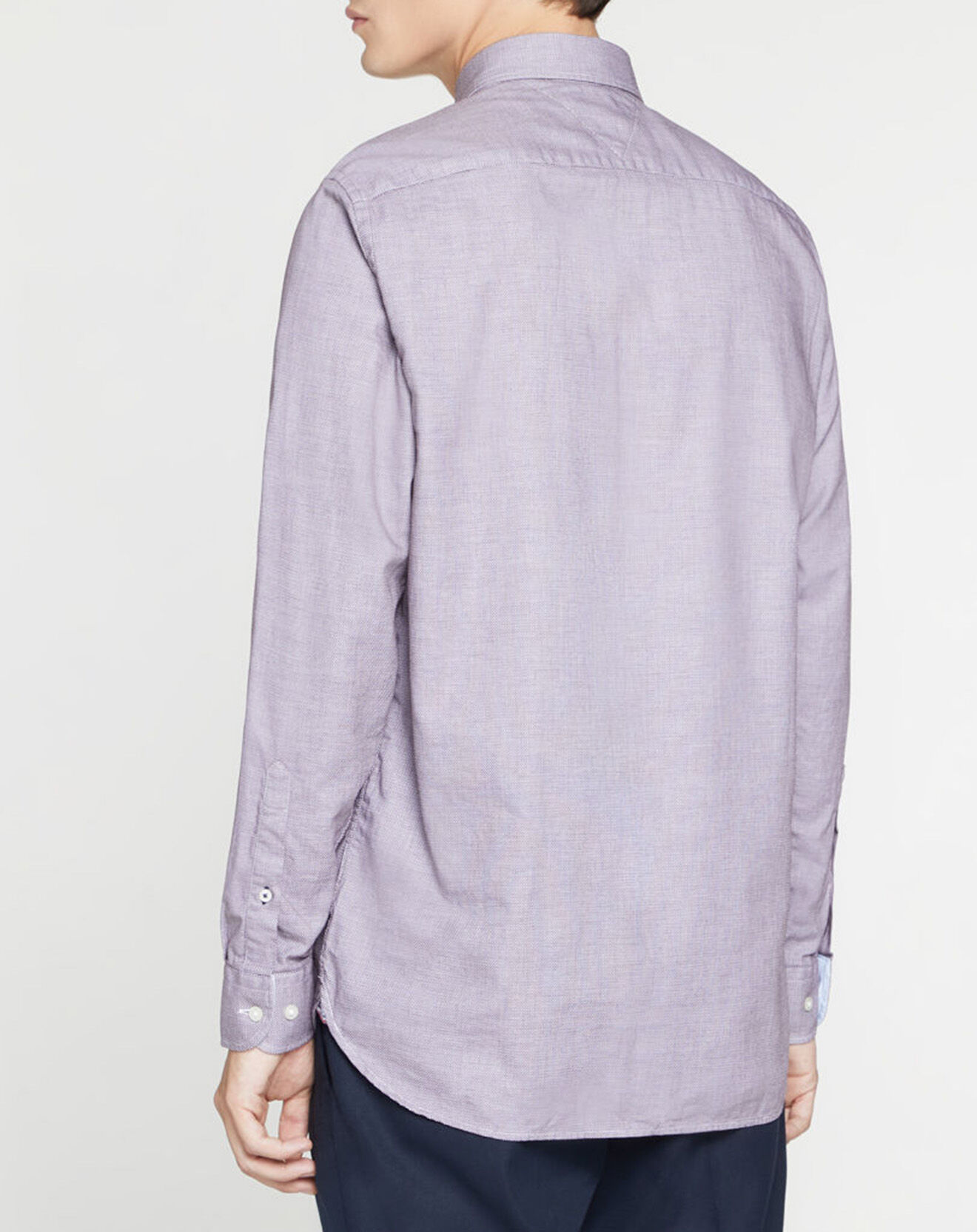 Tommy Hilfiger Chemise droite Dobby bordeaux délavé
