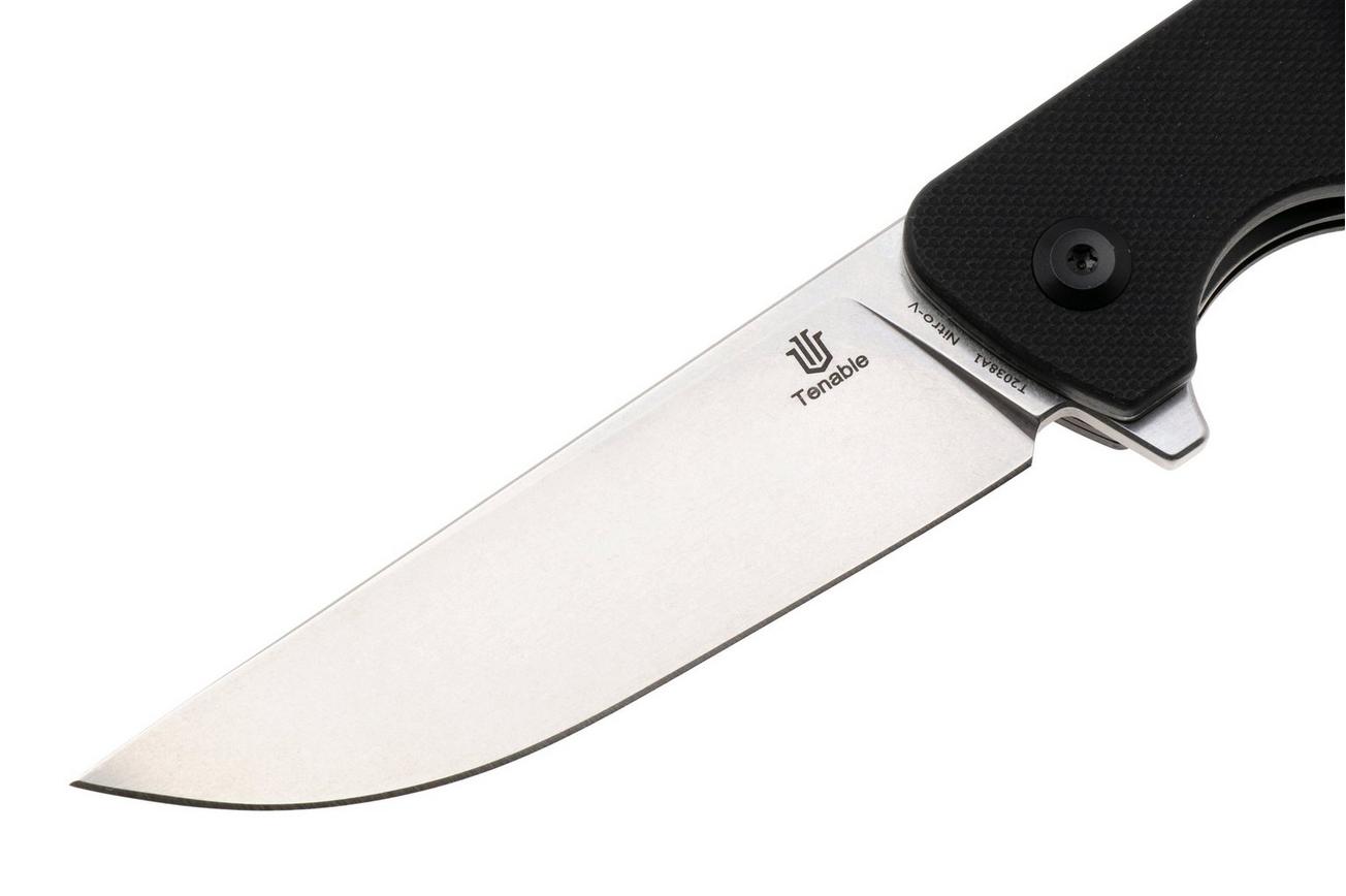 Tenable Knives Anomaly T2038A1 Stonewashed Nitro-V, Black G10, zakmes, Pinkerton Knives design