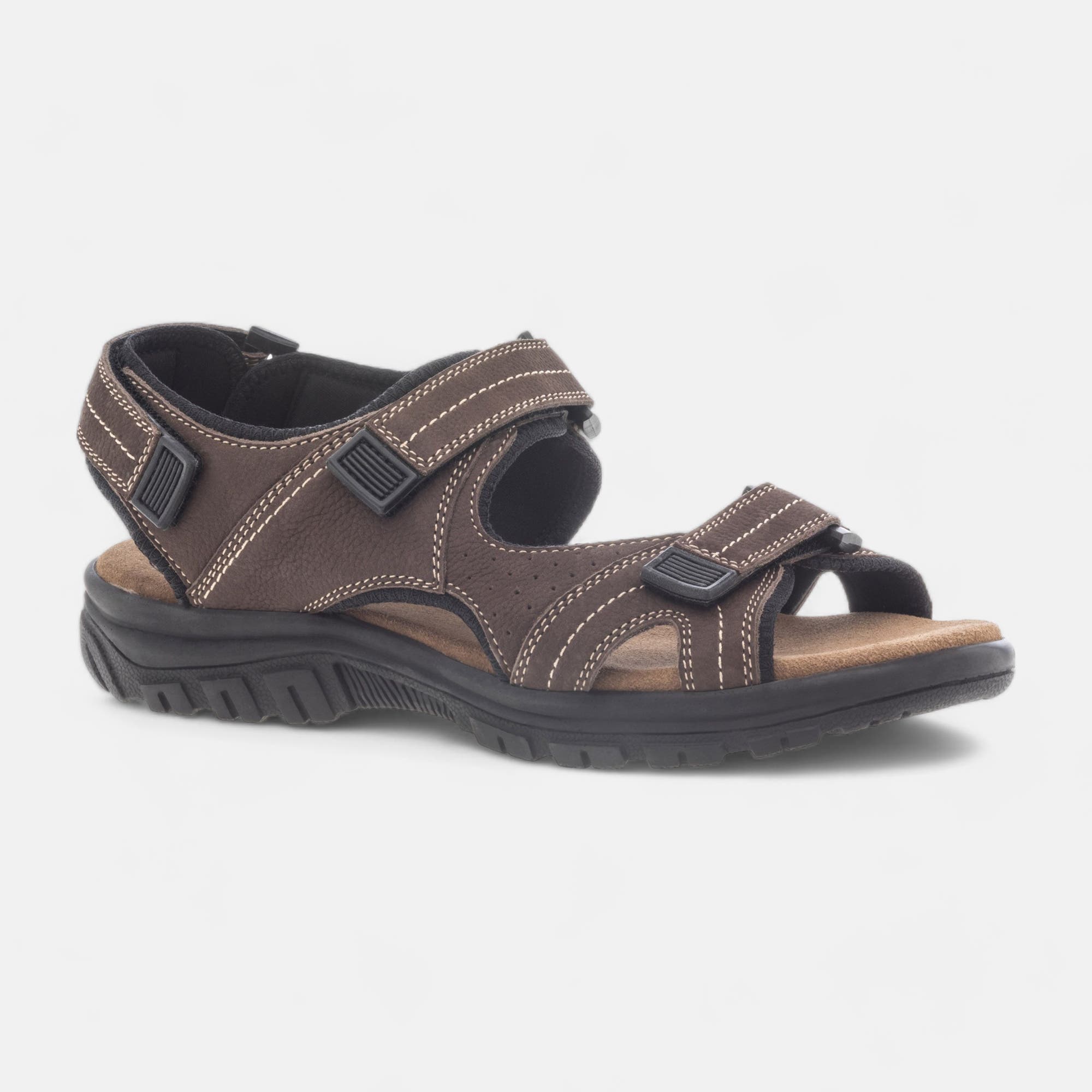Sandales Homme en cuir marron