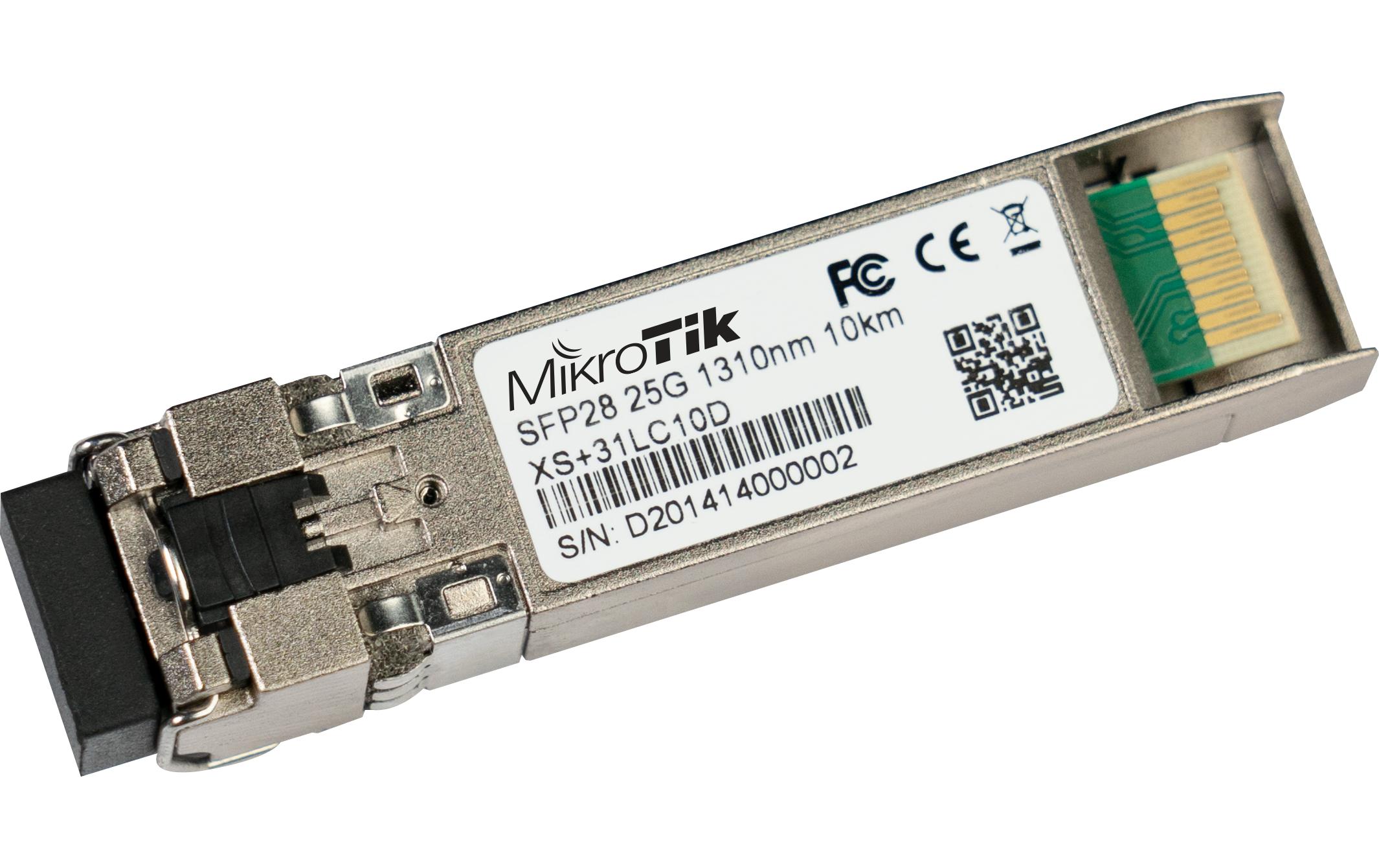 SFP/SFP+/SFP28 Modul XS+31LC10D<br>MikroTik Ein kombiniertes 1G SFP, 10G SFP+ und 25G SFP28 Modul
