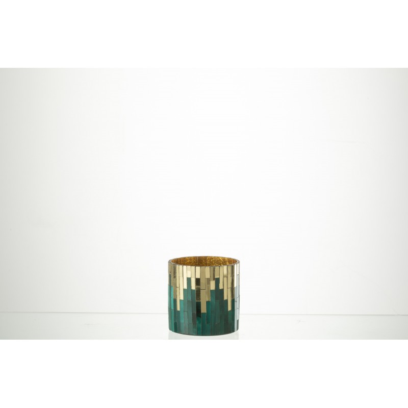 Photophore en verre multicouleur 7.5x7.5x7.5 cm