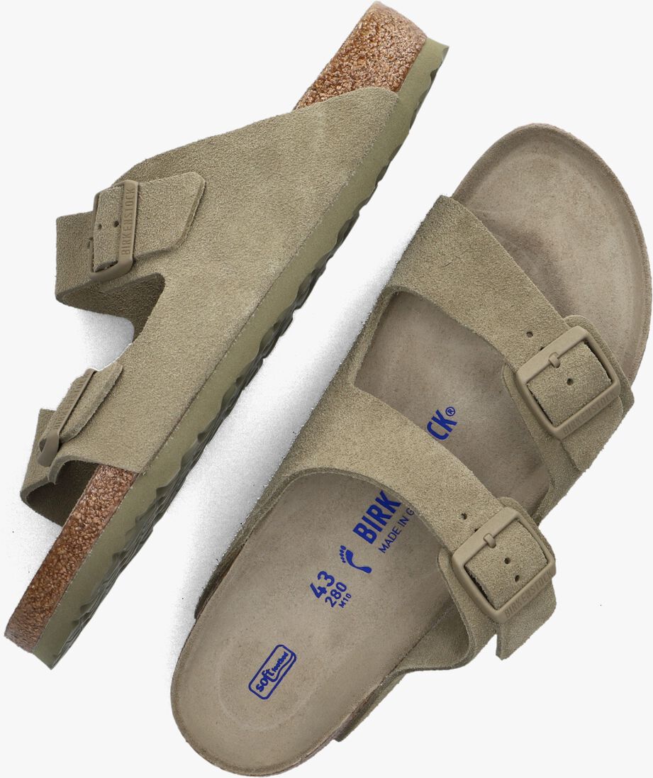beige birkenstock slippers arizona heren