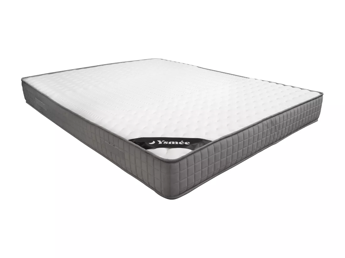 Ensemble 140 x 190 cm sommier tapissier + matelas mousse et accueil mémoire de forme 11 zones ép.22cm - DANEVO de YSMÉE