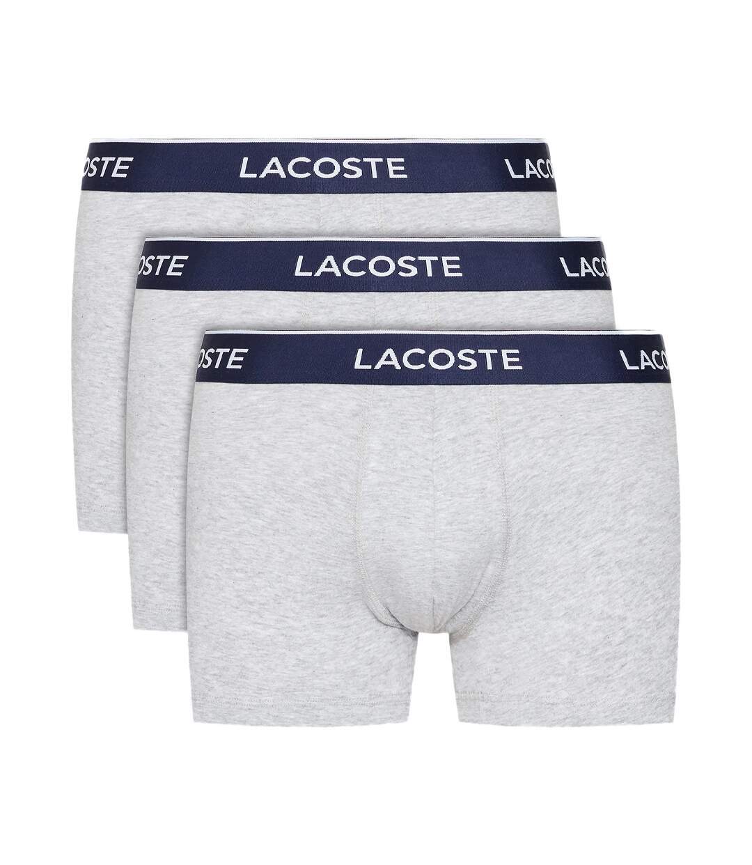 x3 Boxers Gris Homme Lacoste 5H3389