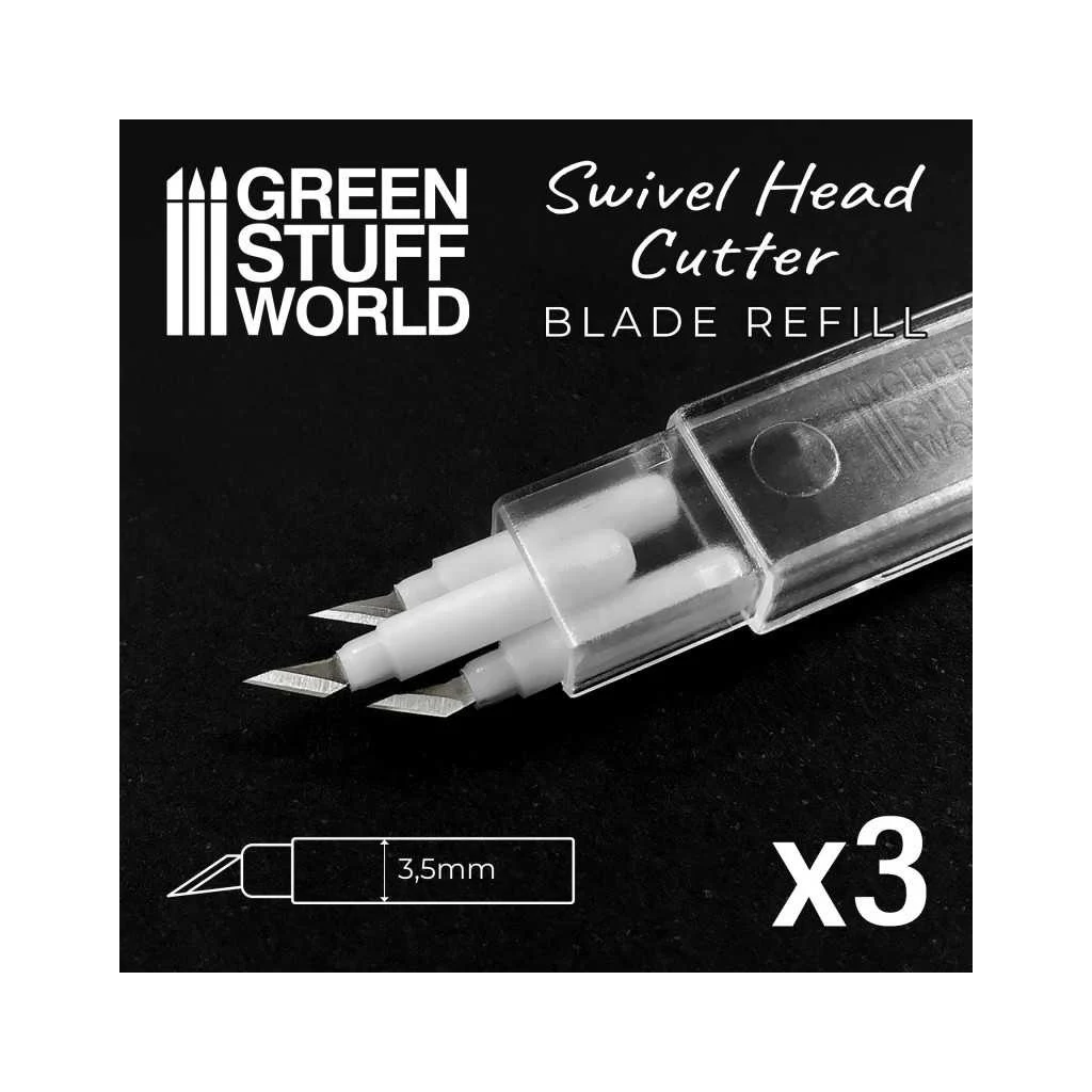 Green Stuff World - Lames de Rechange pour Couteau de Modélisme à Tête Pivotante