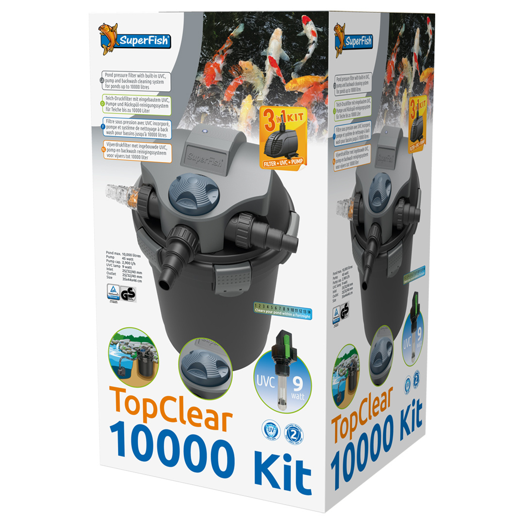 Superfish Topclear kit 10.000 UVC/Filter/Pomp