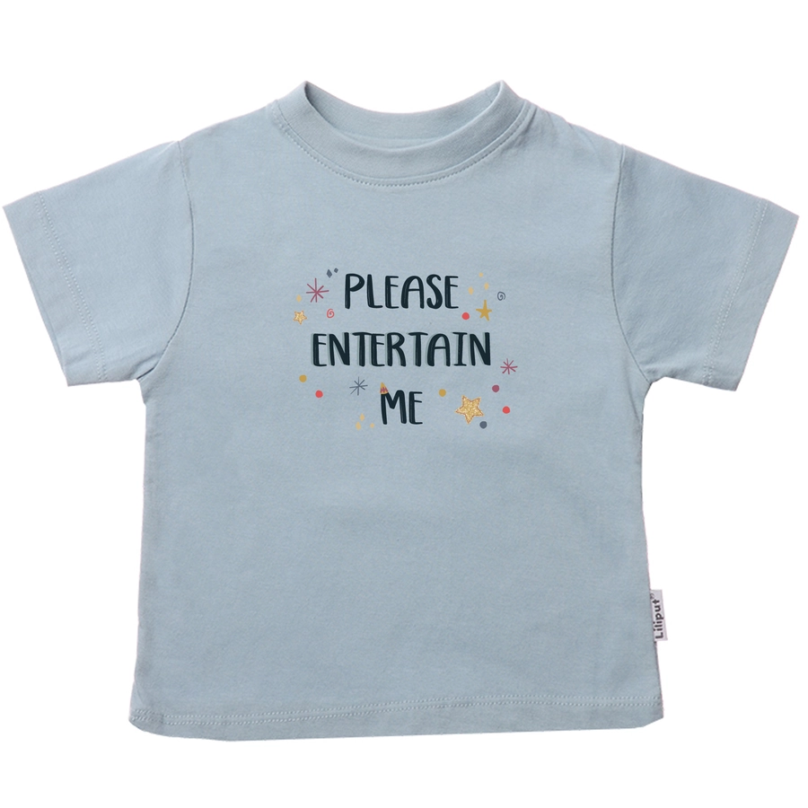 Liliput T-Shirt im 2er-Pack Please entertain me oliv-hellblau