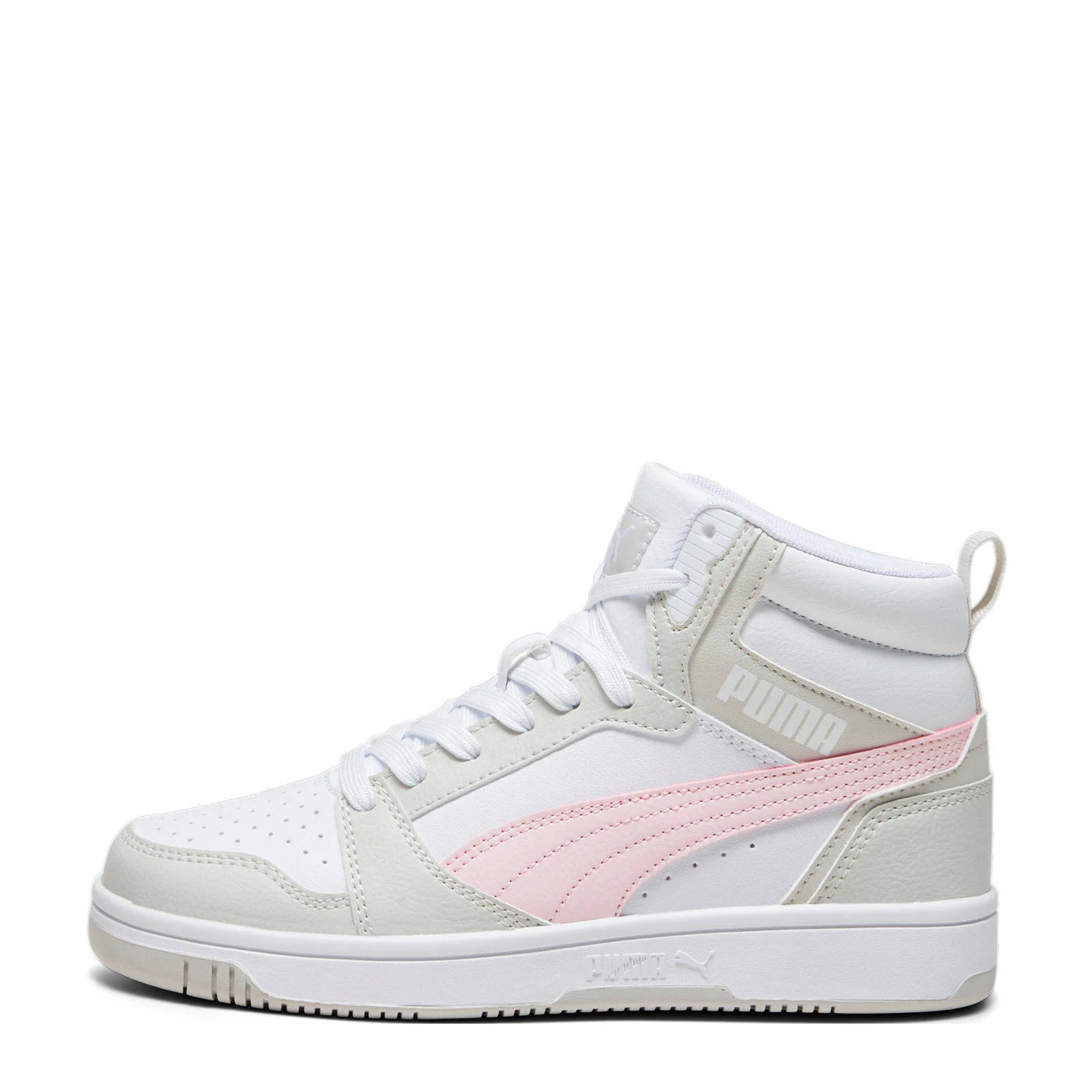 Puma Rebound v6 Mid V6 Mid sneakers wit/grijs/roze