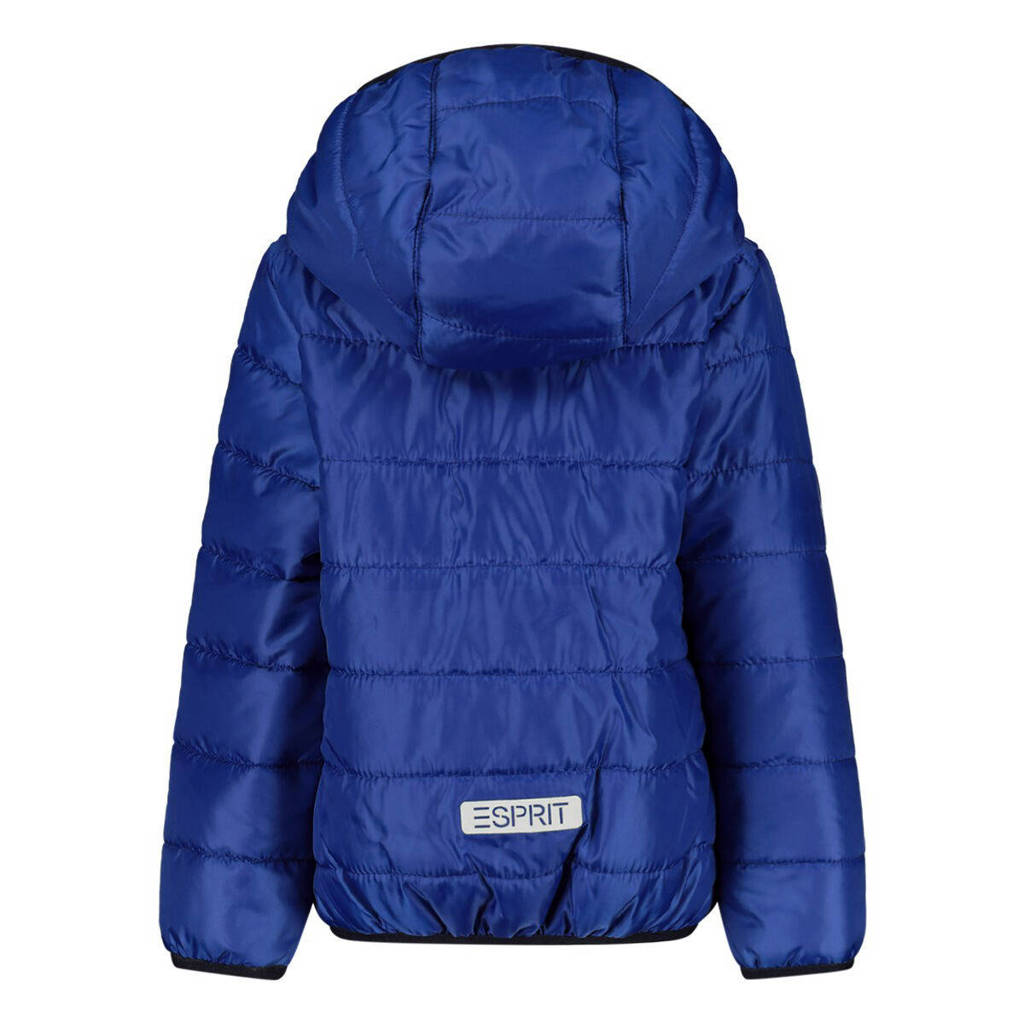 ESPRIT gewatteerde jas met jacquard hardblauw