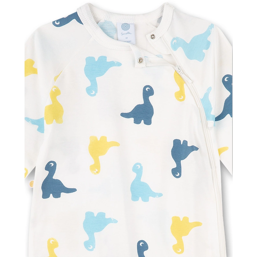 Sanetta Overall white pebble mit Dinos